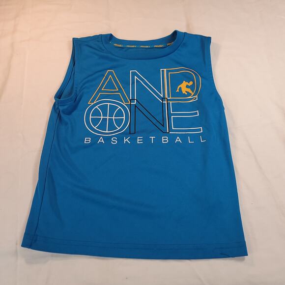 And One Basketball Casual Graphic Sleeveless T-Shirt Youth Boys Size 3T Blue - Picture 2 of 7